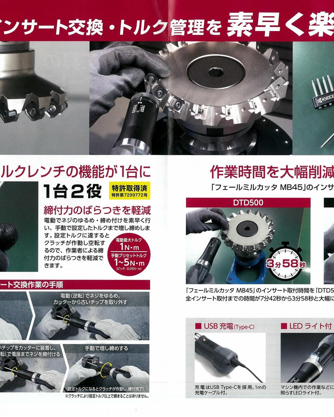 新着情報(京セラ 充電式インサート交換用ドライバーDTD500) | 精密機械