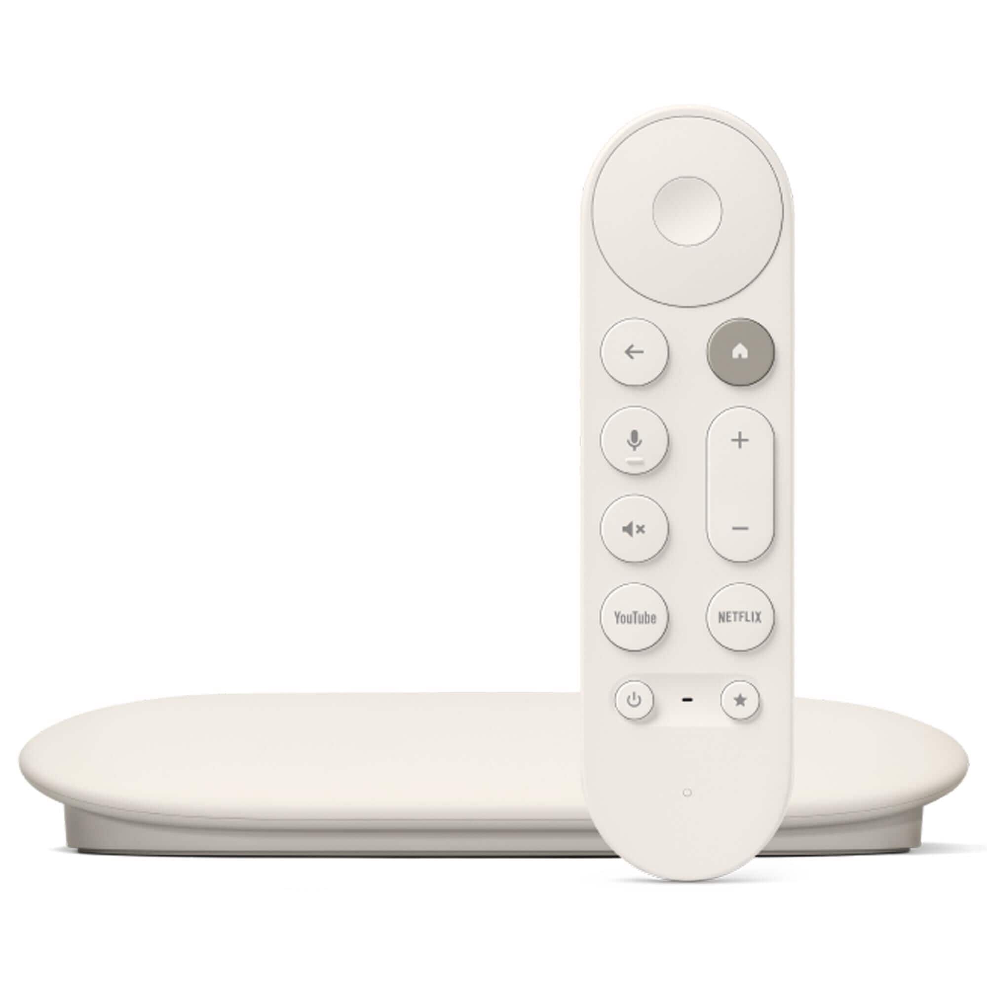 Google TV Streamer (4K) with Voice Remote in Porcelain