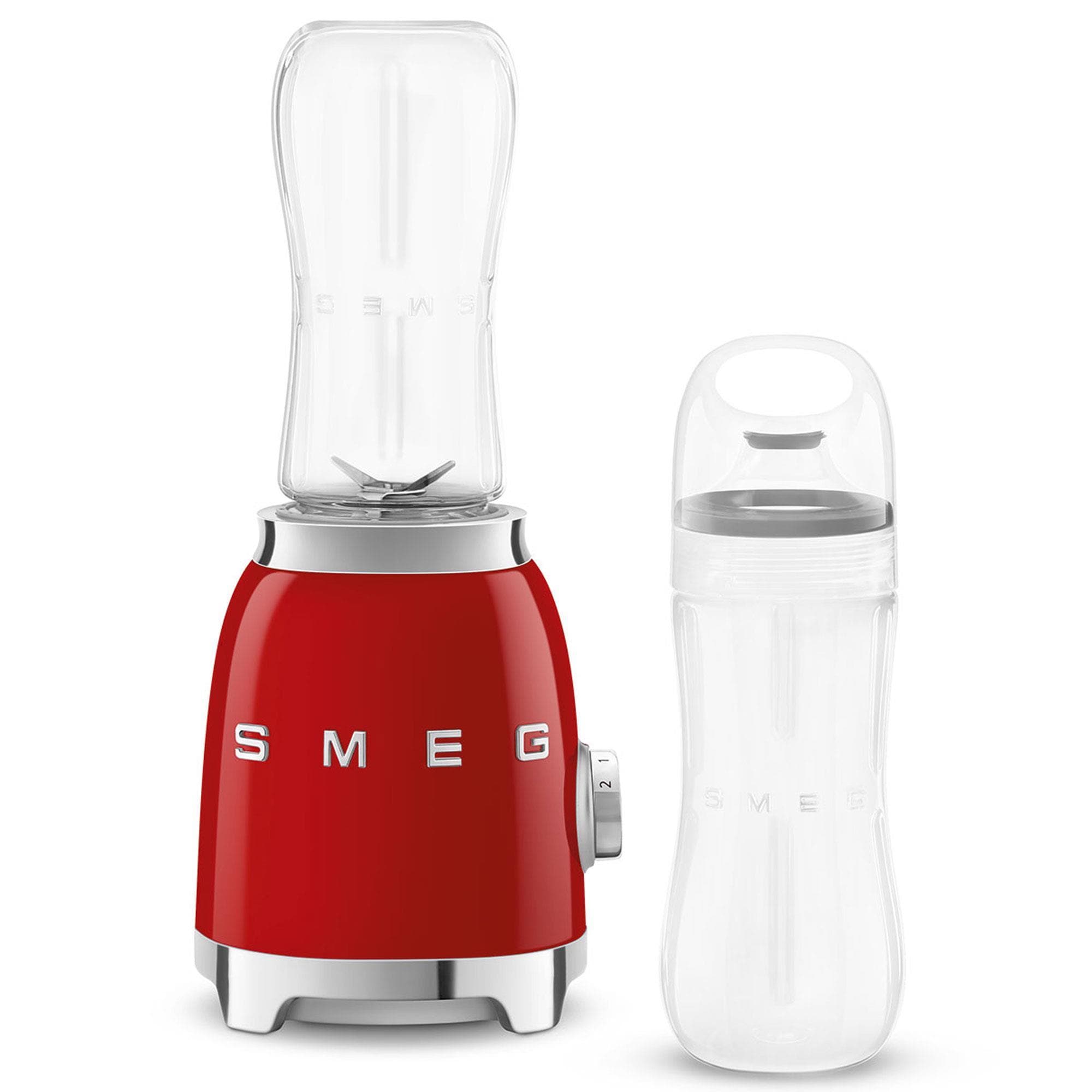 SMEG 2-Speed Personal Blender in Red and Chrome
