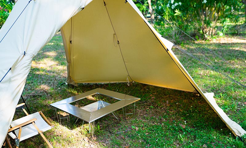 センターポールの無い広々空間】ハイランダーより『A型フレーム