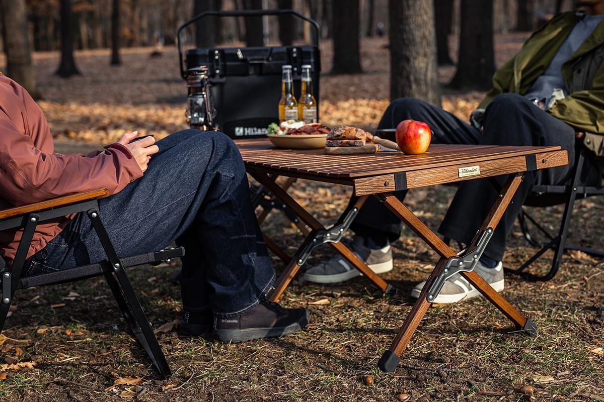 Hilander(ハイランダー) ウッドロールトップテーブルLIGHT 90