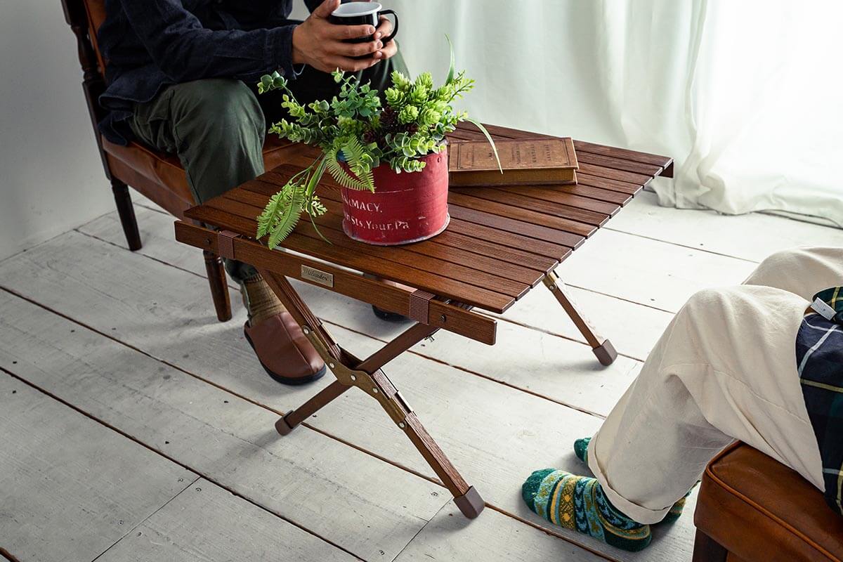 Hilander(ハイランダー) ウッドロールトップテーブルLIGHT 90