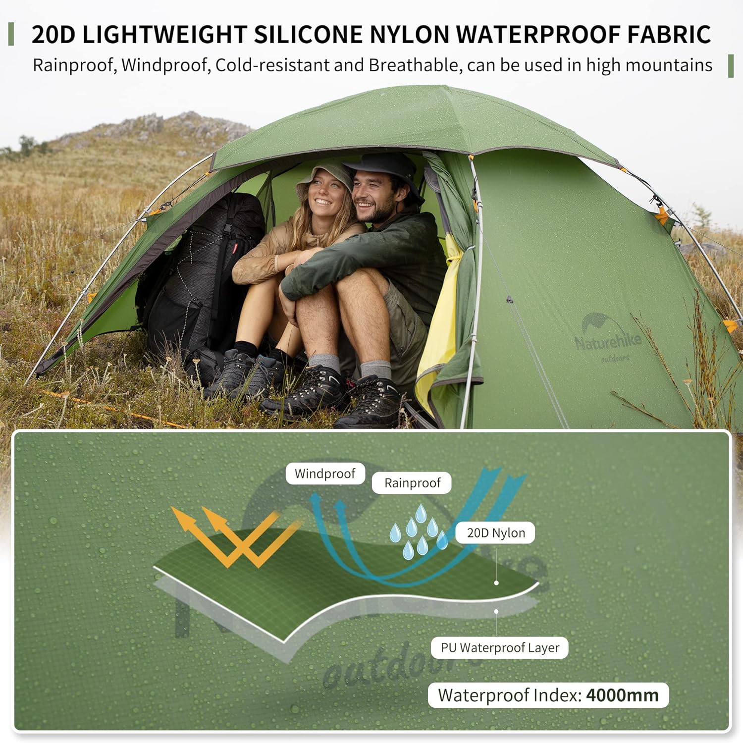 Cloud Peak™ 2-Person 4-Season Backpacking Tent | Nturehike