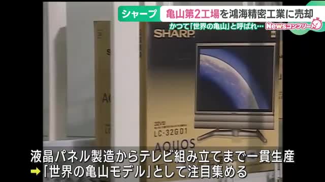 世界の亀山」を鴻海に売却へ シャープ、亀山第2工場を来夏までに 三重