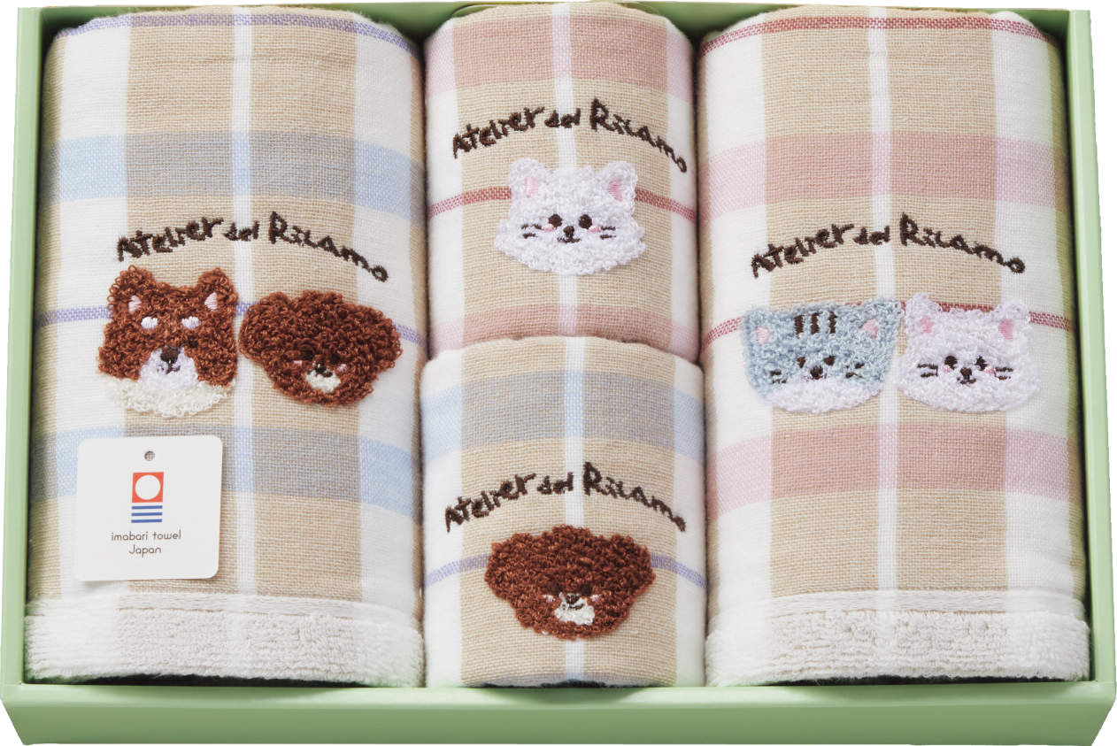 アトリエ・デル・リカモ フェイスタオル2枚・ウォッシュタオル2枚