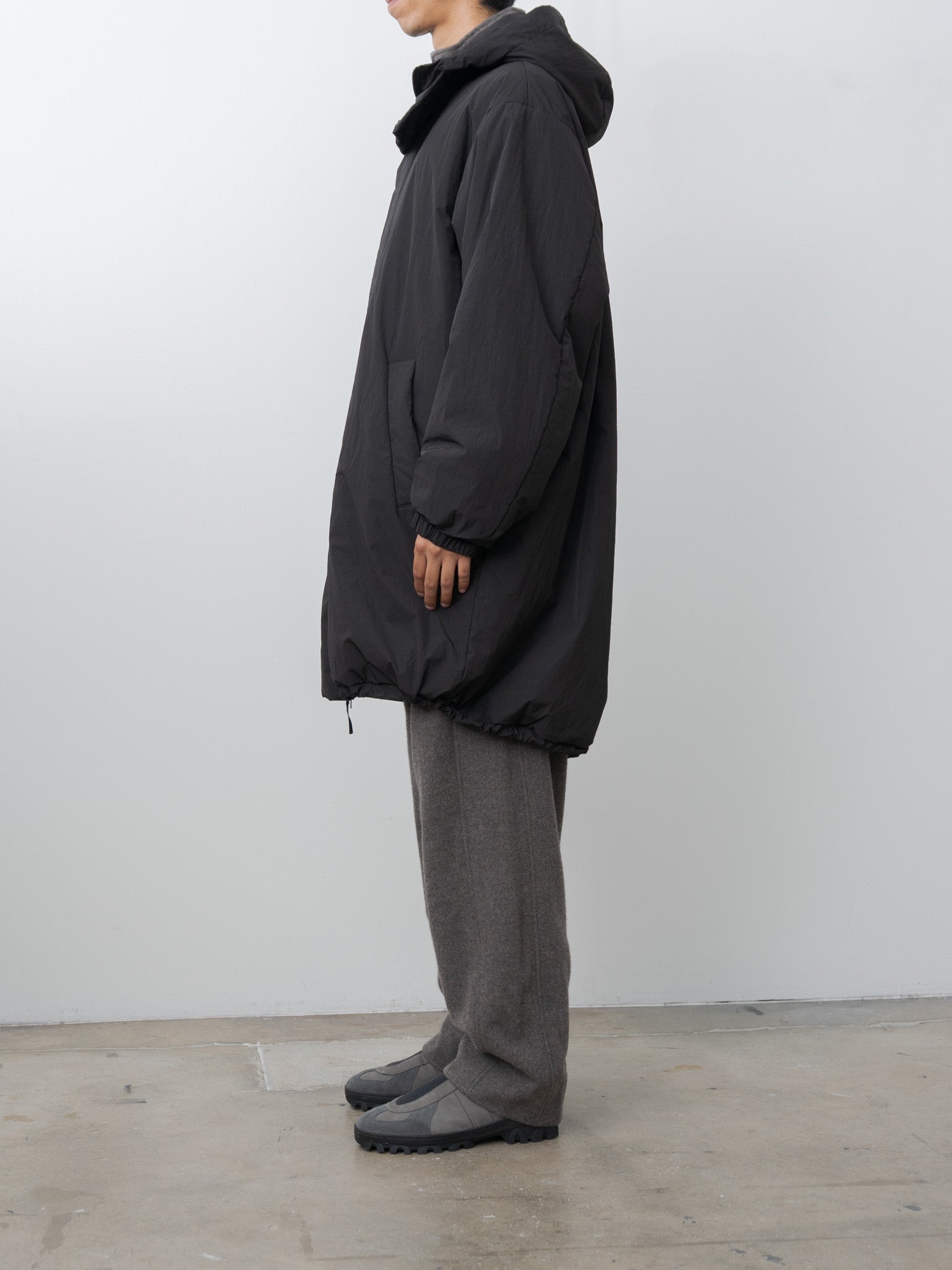 Namu Shop - ssstein Oversized Padded Hoodie Coat - Black