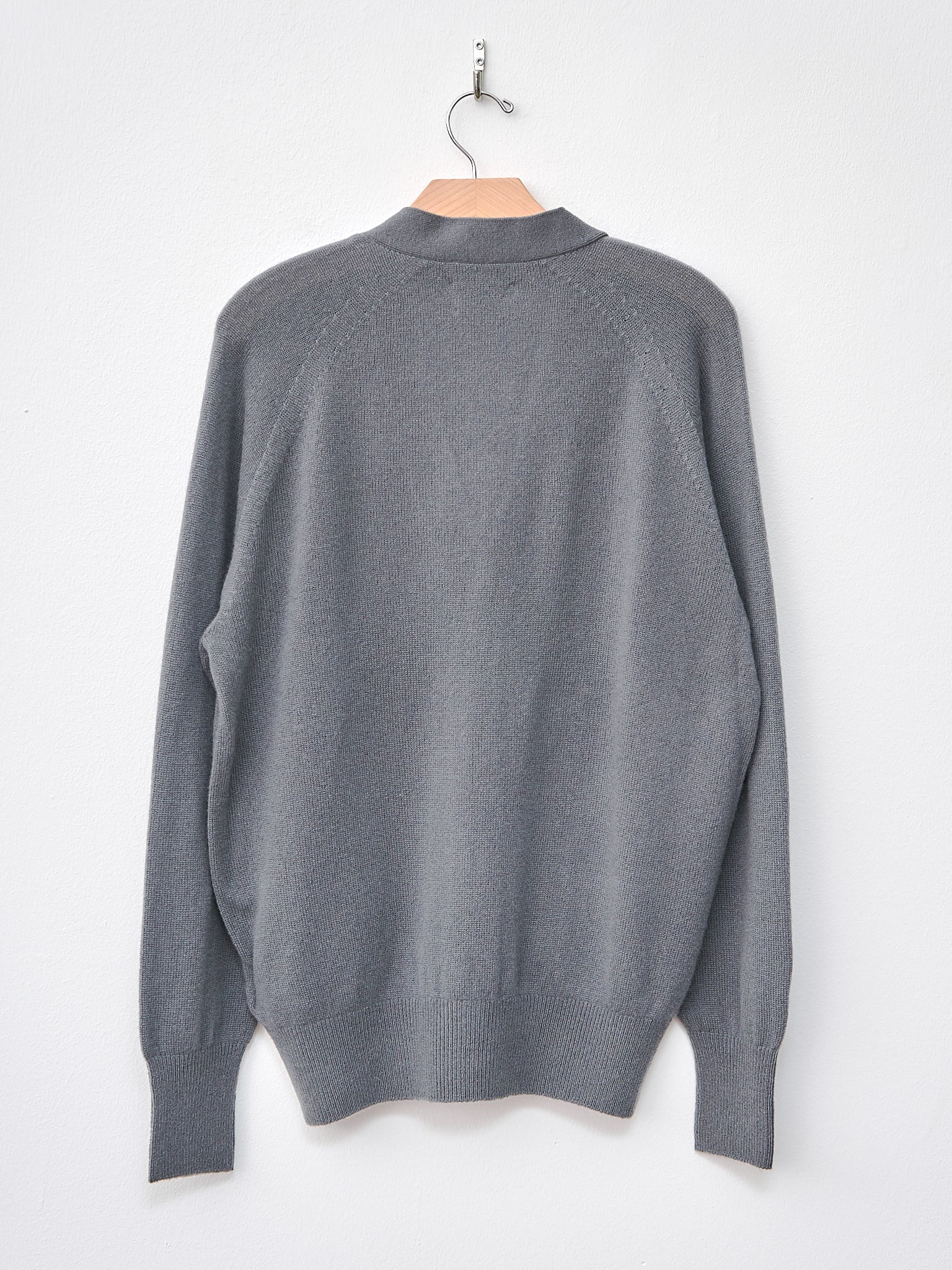Namu Shop - Herill Whole Garment Cashmere Cardigan - Slate Gray
