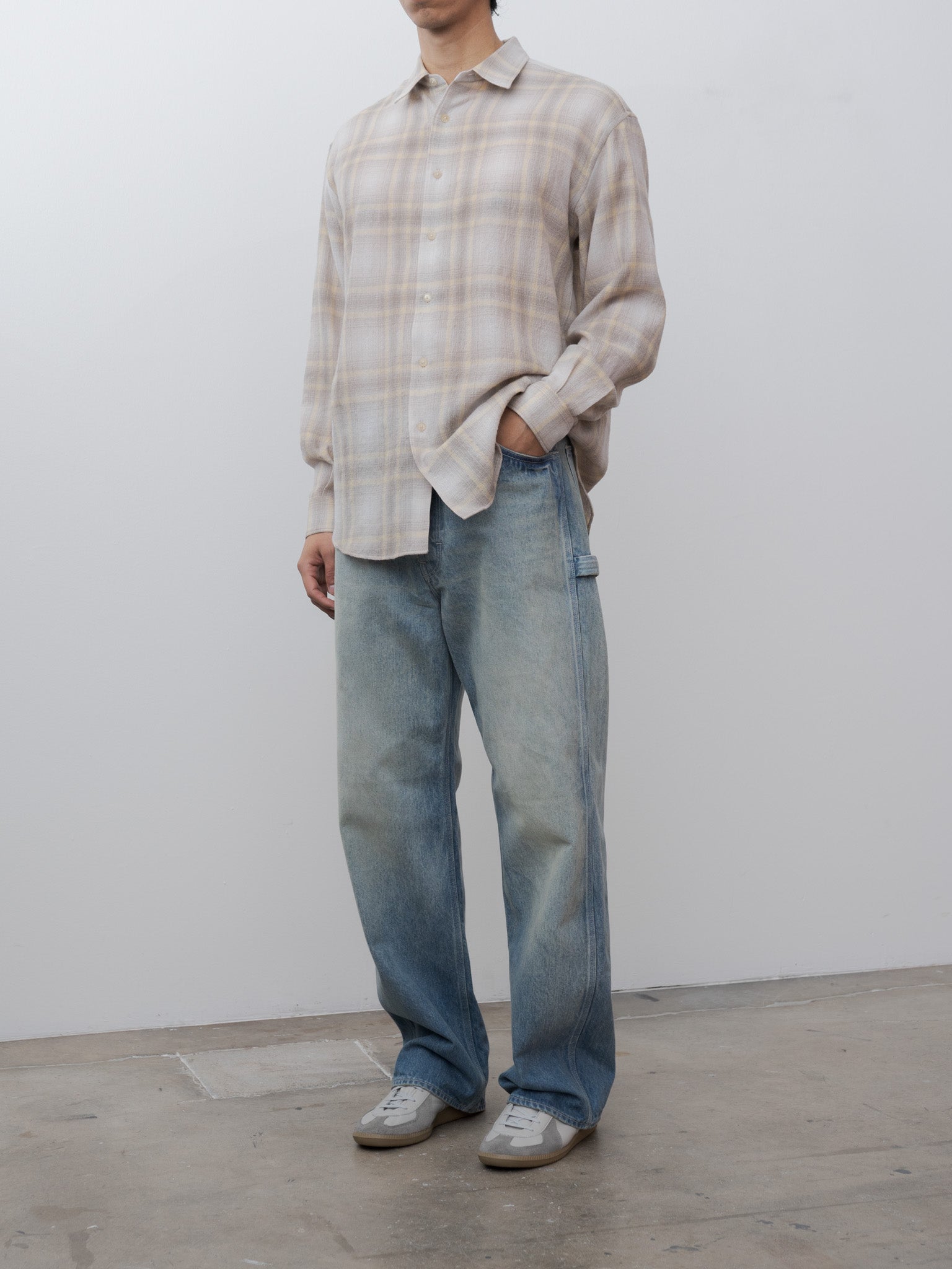 Namu Shop - Auralee Selvedge Faded Heavy Denim Painter Pants