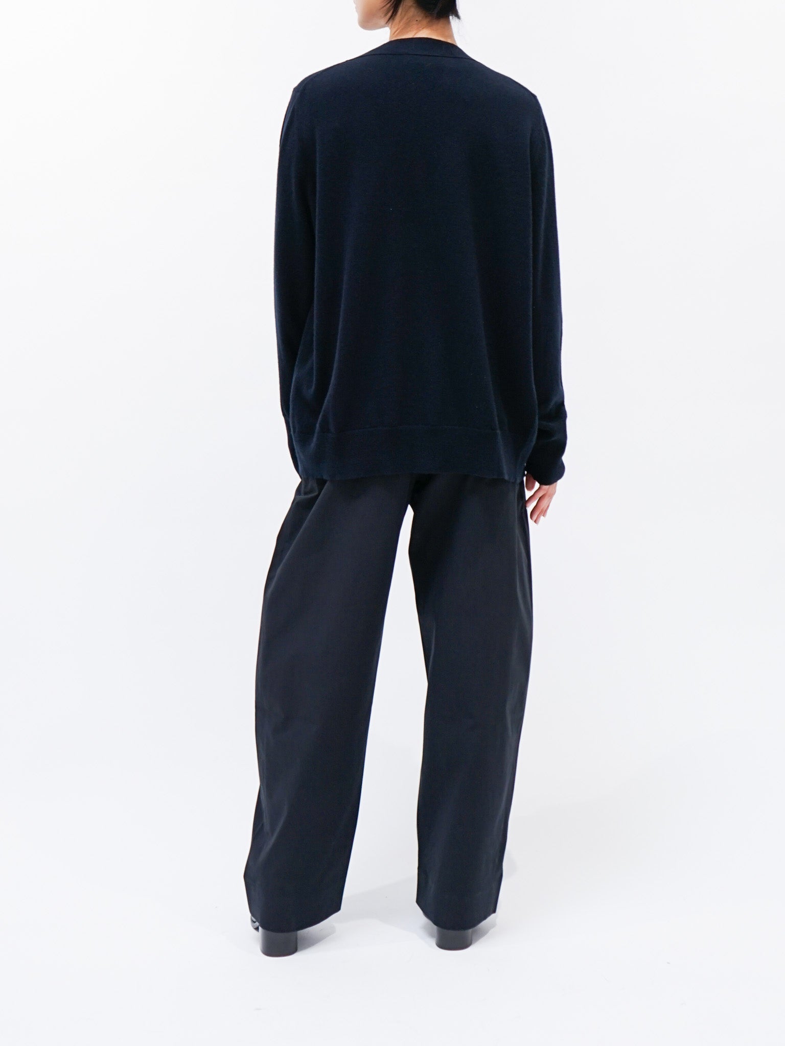 Namu Shop - Studio Nicholson Rall Lambswool Cardigan - Darkest Navy