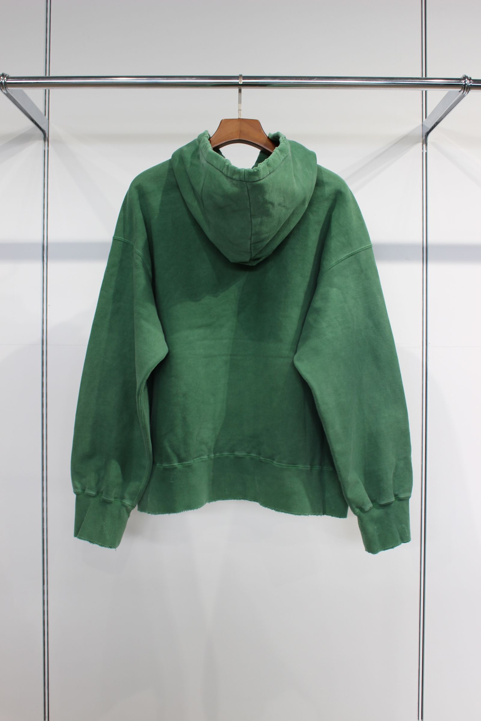 ANCELLM - DYED DAMAGE HOODIE | GREEN | フーディー | NapsNote