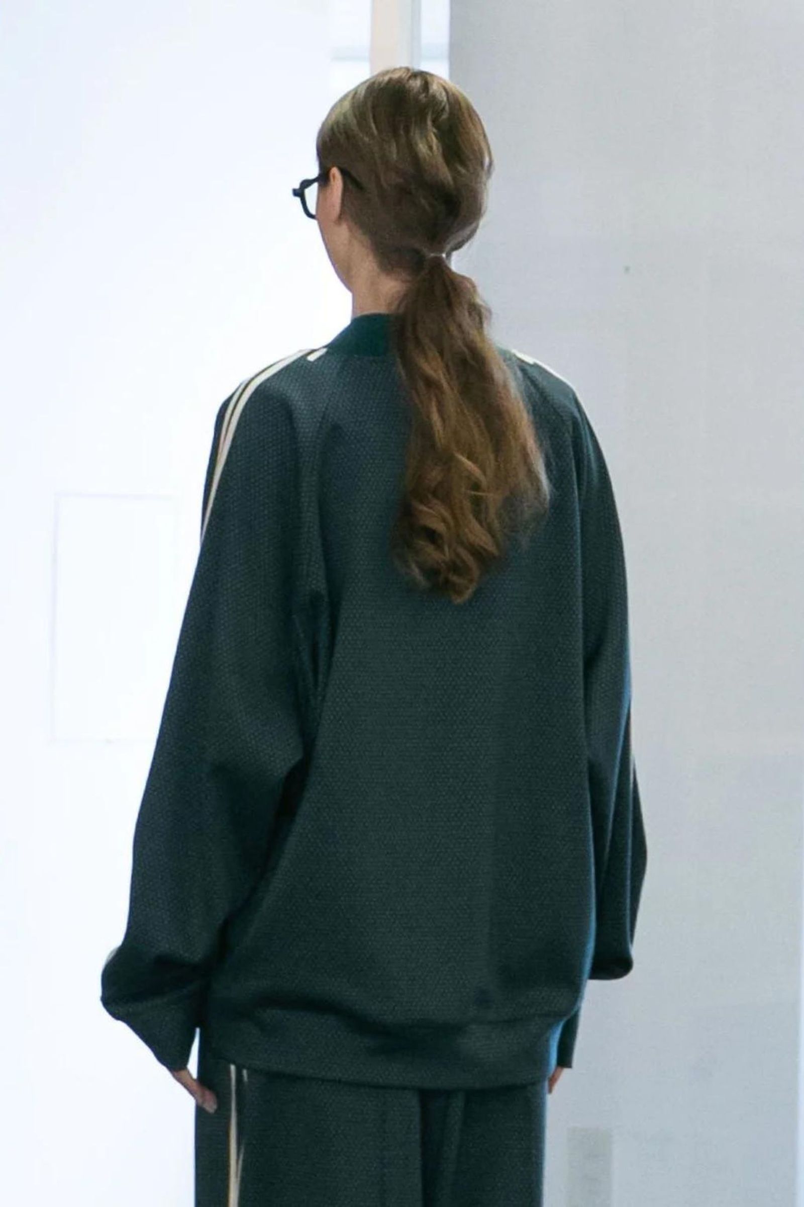 my beautiful landlet - JACQUARD CHECK JERSEY TRACK JACKET | GREEN