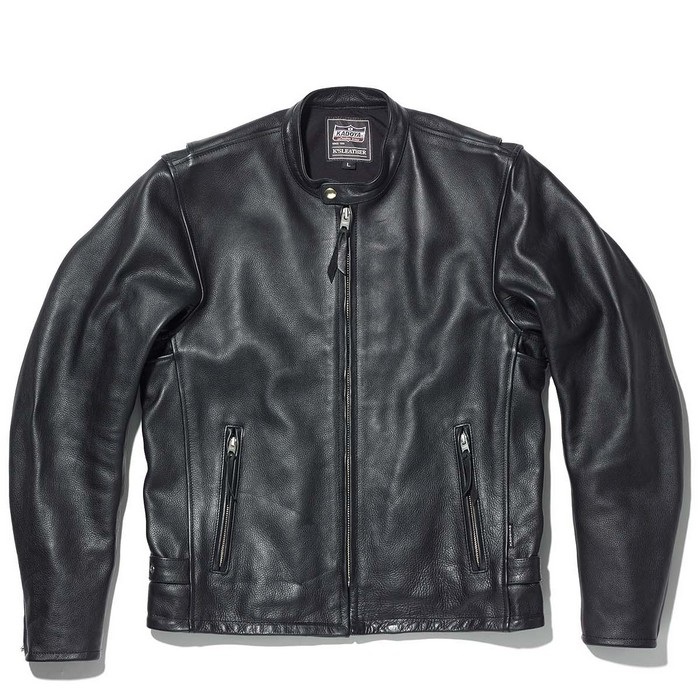 1636 EURUS レザーシングルライダースジャケット ブラック｜レザー