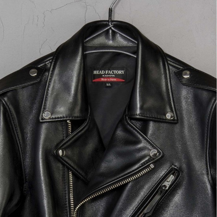 0702 HF/AW-1VS レザーダブルライダースジャケット ブラック｜レザー