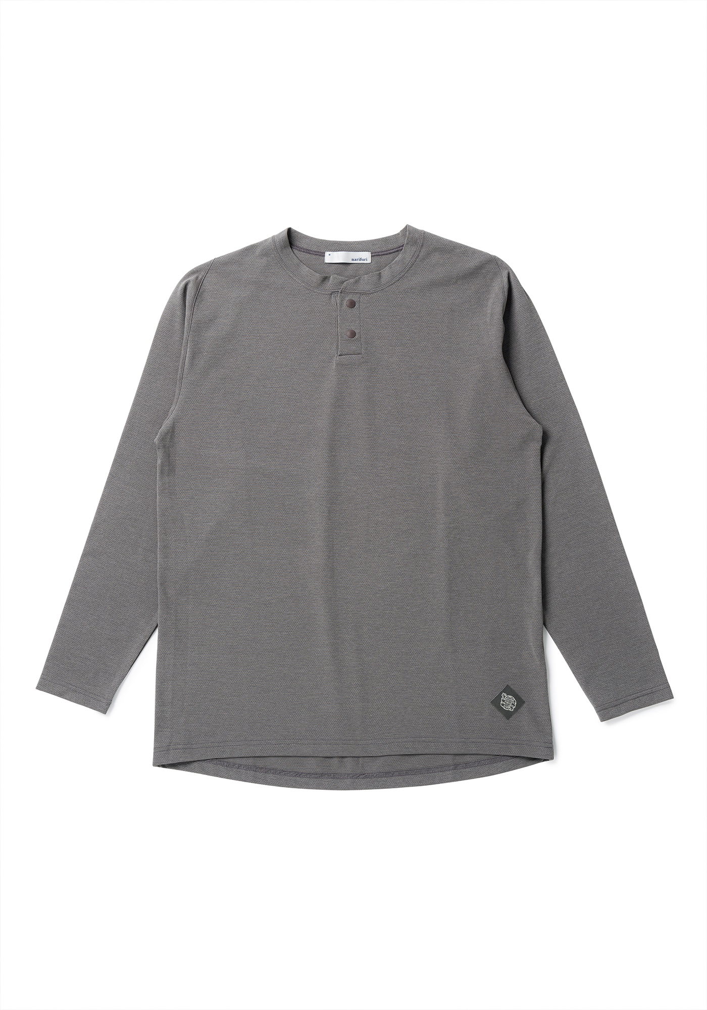 NFC アクティブメッシュヘンリーネック長袖Tシャツ｜narifuri