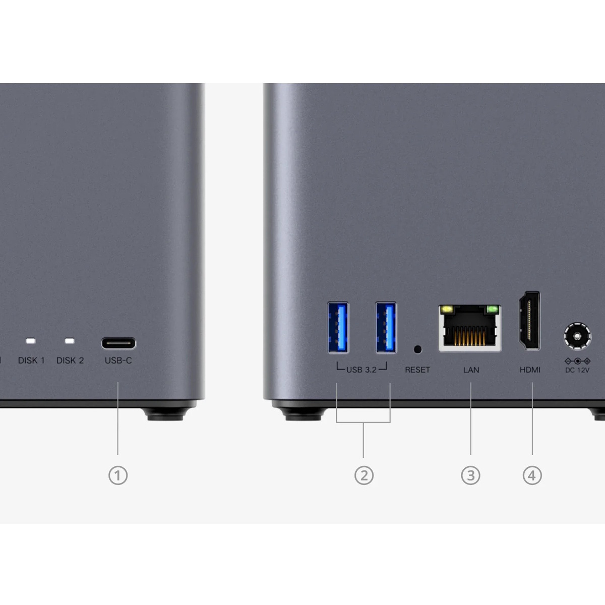 UGREEN NASync DH2300 4tb NAS 1x4tb Toshiba MN Series HDD Drive
