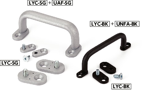 LYC-20-M8-BK｜取っ手用変換座金 D 42 B 22 P 20 A（参考値） 20 R 8