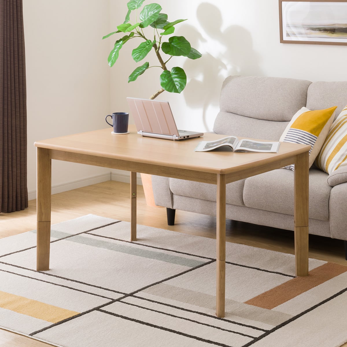 高さが変えられる 2Wayこたつ(HK01 120 LBR) | ニトリネット【公式