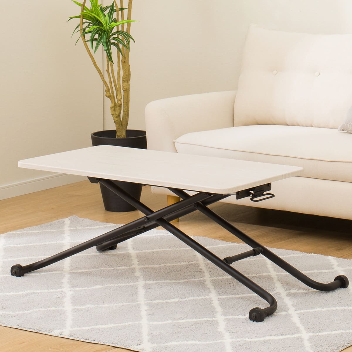 昇降テーブル(TC01 90 WW/BK) | ニトリネット【公式】 家具