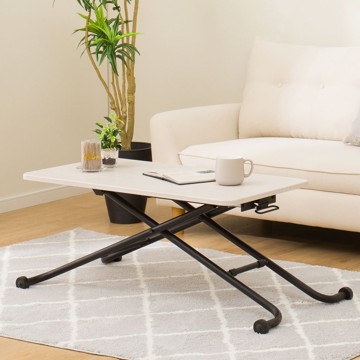 昇降テーブル(TC01 90 WW/BK) | ニトリネット【公式】 家具