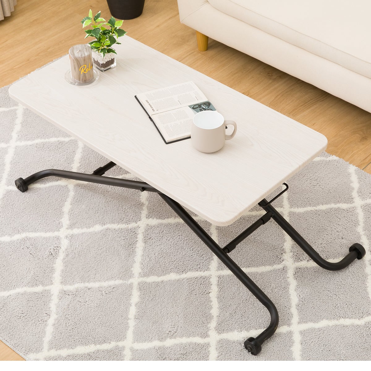 昇降テーブル(TC01 90 WW/BK) | ニトリネット【公式】 家具