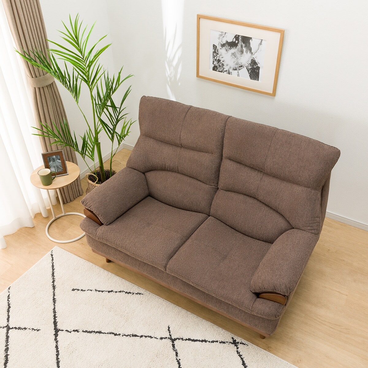 2人掛けソファ 布張りタイプ (PD02-2 DBR) | ニトリネット【公式