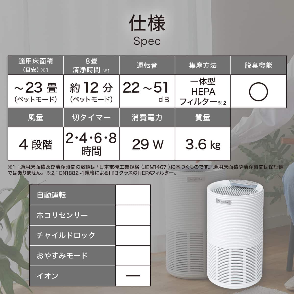 空気清浄機 (NR-6089WH) | ニトリネット【公式】 家具・インテリア通販