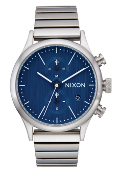 Station Chrono Watch | Silver / Indigo | Chronograph Watch – Nixon US