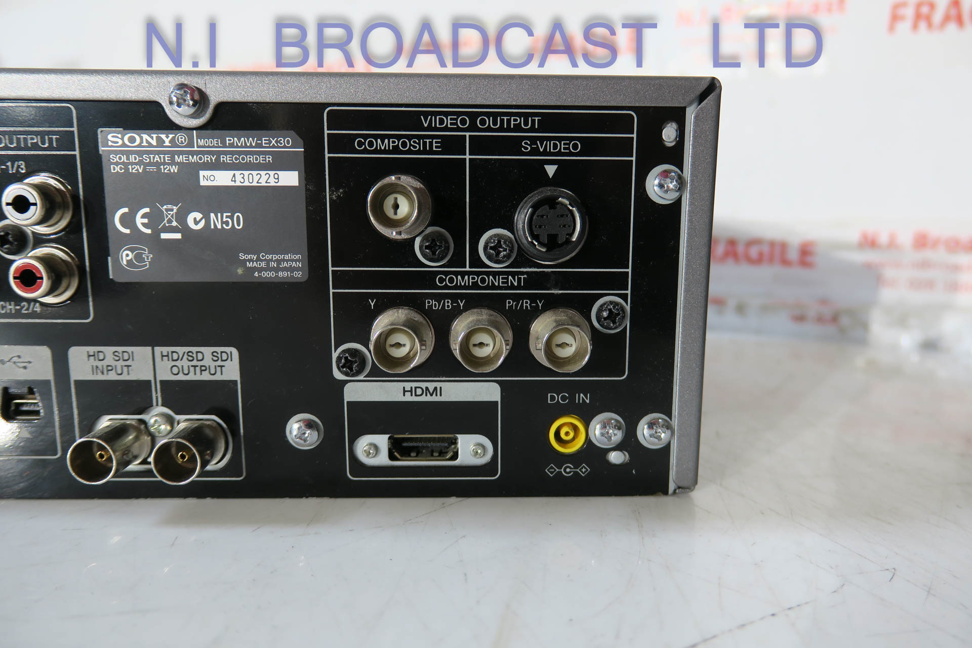 Sony pmw-ex30 Sxs XDcam ex HD recorder / player for SXS memory