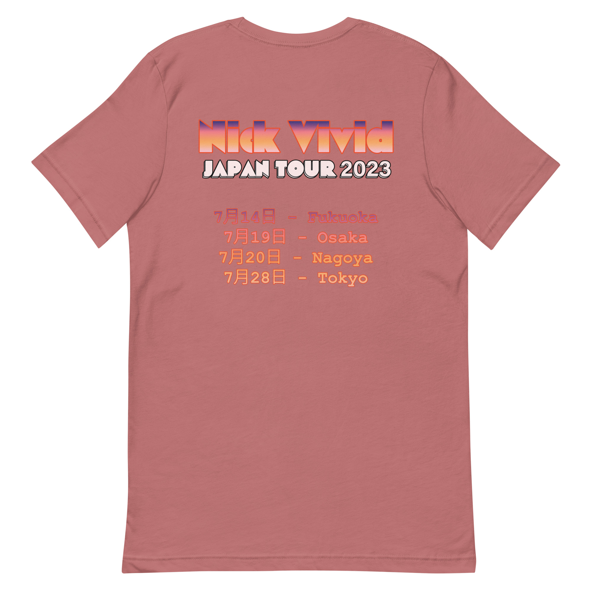 Nick Vivid Japan Tour 2023 Unisex T-Shirt • Nick Vivid