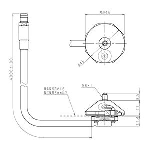 車載用 穴開けタイプ基部(エレメント取付MJ)（5D-2V） WH-BA5-MJ: 通信