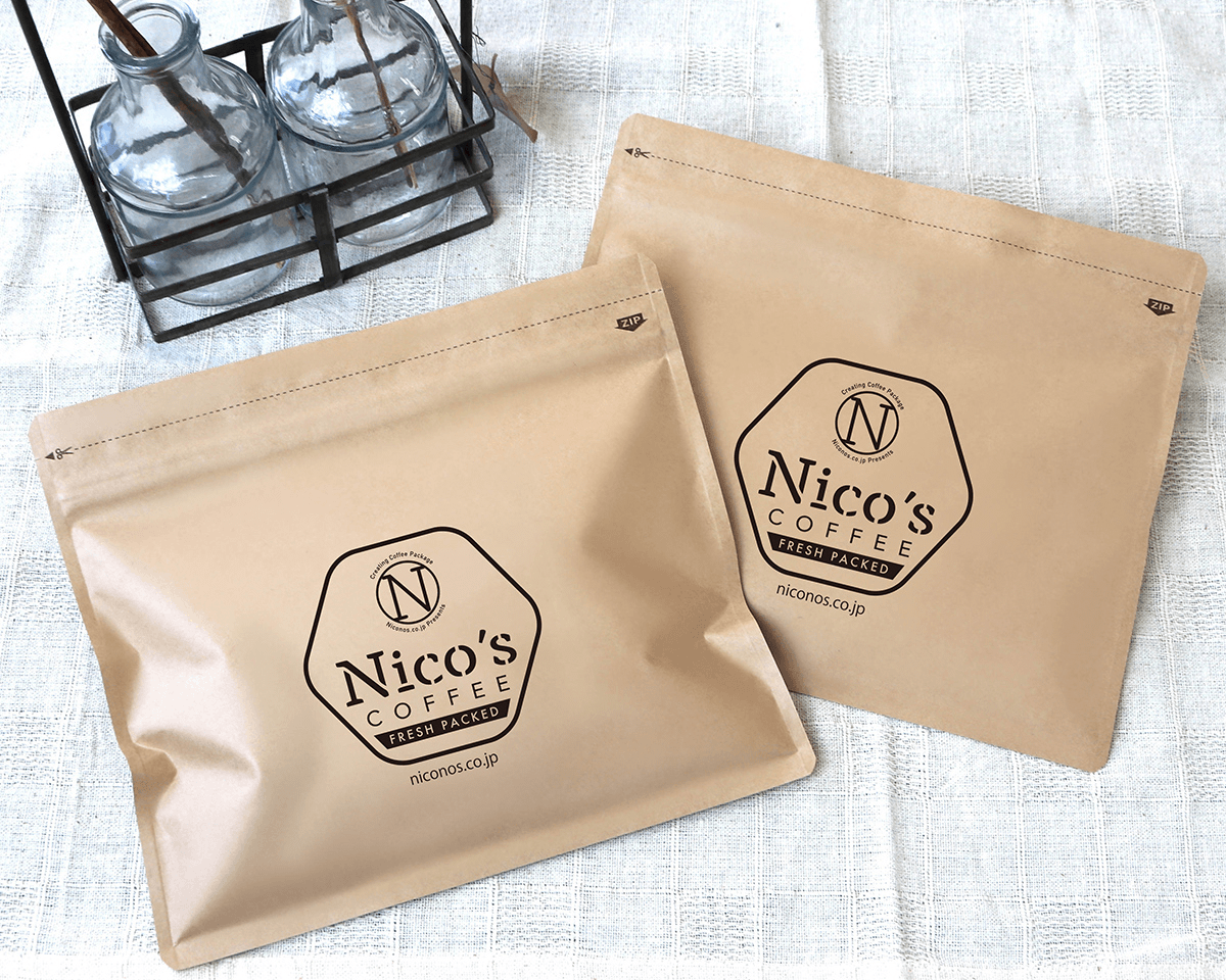 チャック付アロマブレス200g平袋 クラフト｜ニコノスオンラインストア