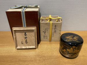 四世一東斎造 望月形純銀霰湯沸 ｜日興堂