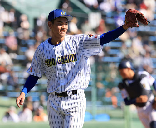 中央学院エース蔵並龍之介”ロッテ朗希フォーム”7回4安打2失点「意識