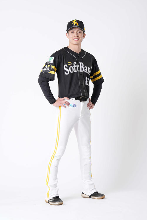 ソフトバンク 周東 23 ユニフォーム Mサイズ ビジター 今すぐお届け