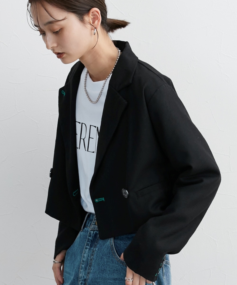 セットアップ可能】起毛ツイードショート丈ジャケット 通販【ニッセン】