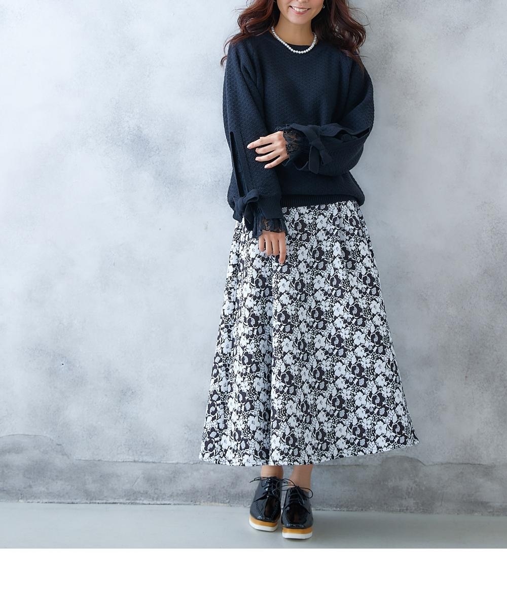 華やかジャガードスカート【Hana服】 通販【ニッセン】