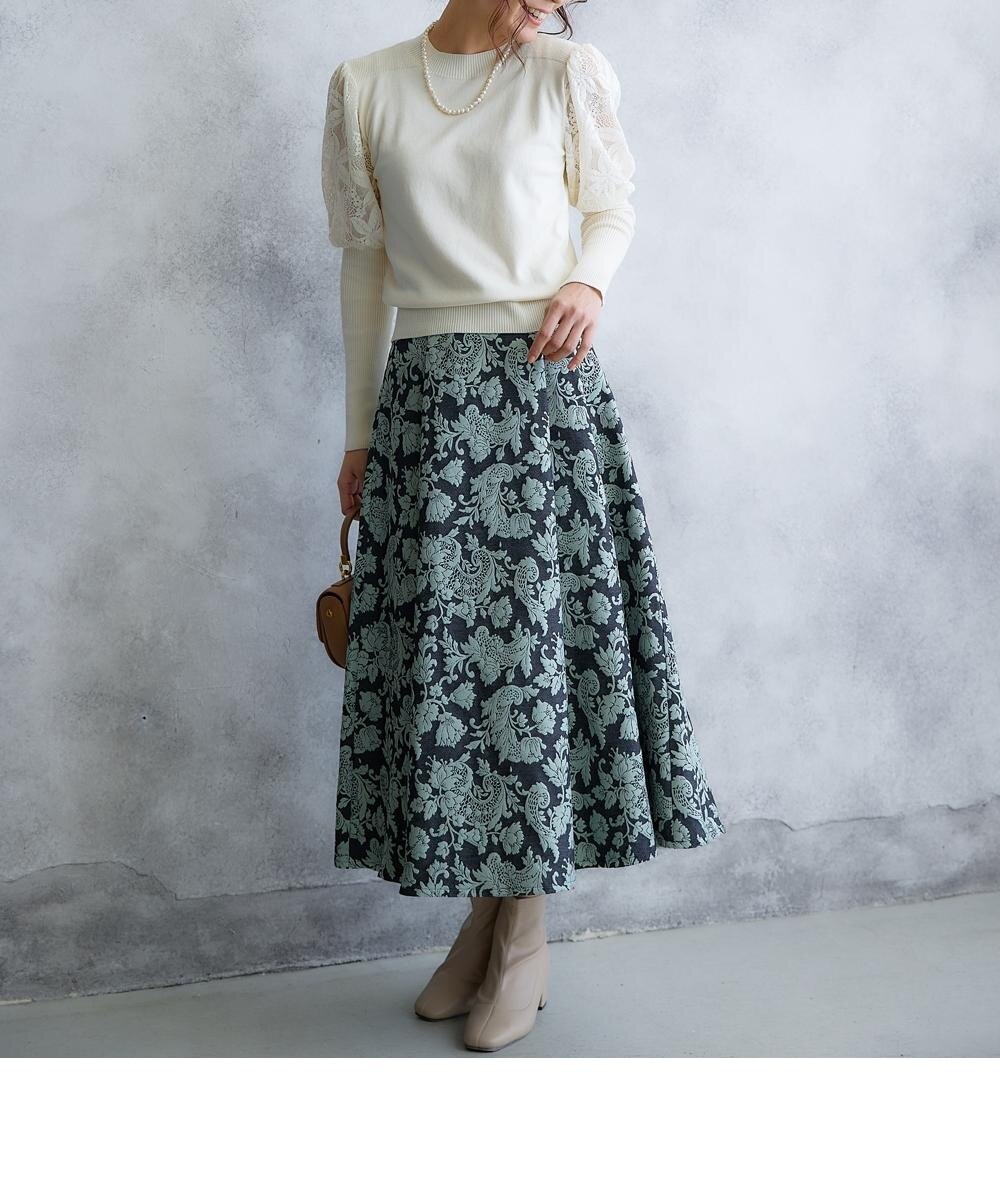 華やかジャガードスカート【Hana服】 通販【ニッセン】