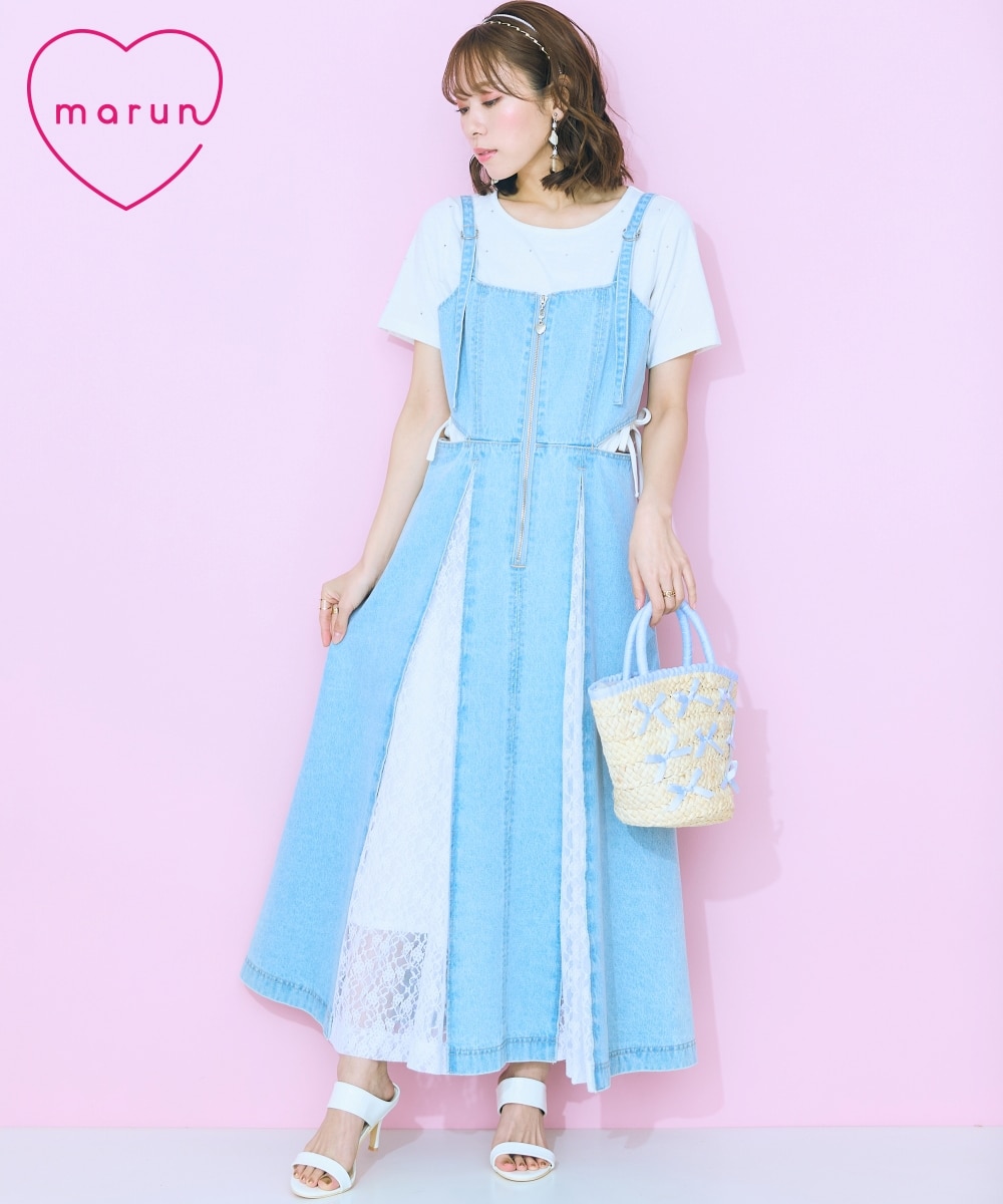 大きいサイズ デニムジャンパースカート marun 通販【ニッセン】