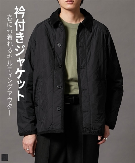 衿コール中綿キルティングジャケット 通販【ニッセン】