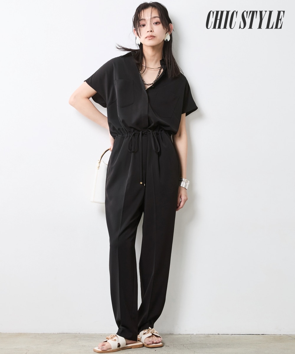 フレンチスリーブオールインワン＜大きいサイズ有＞シックスタイル