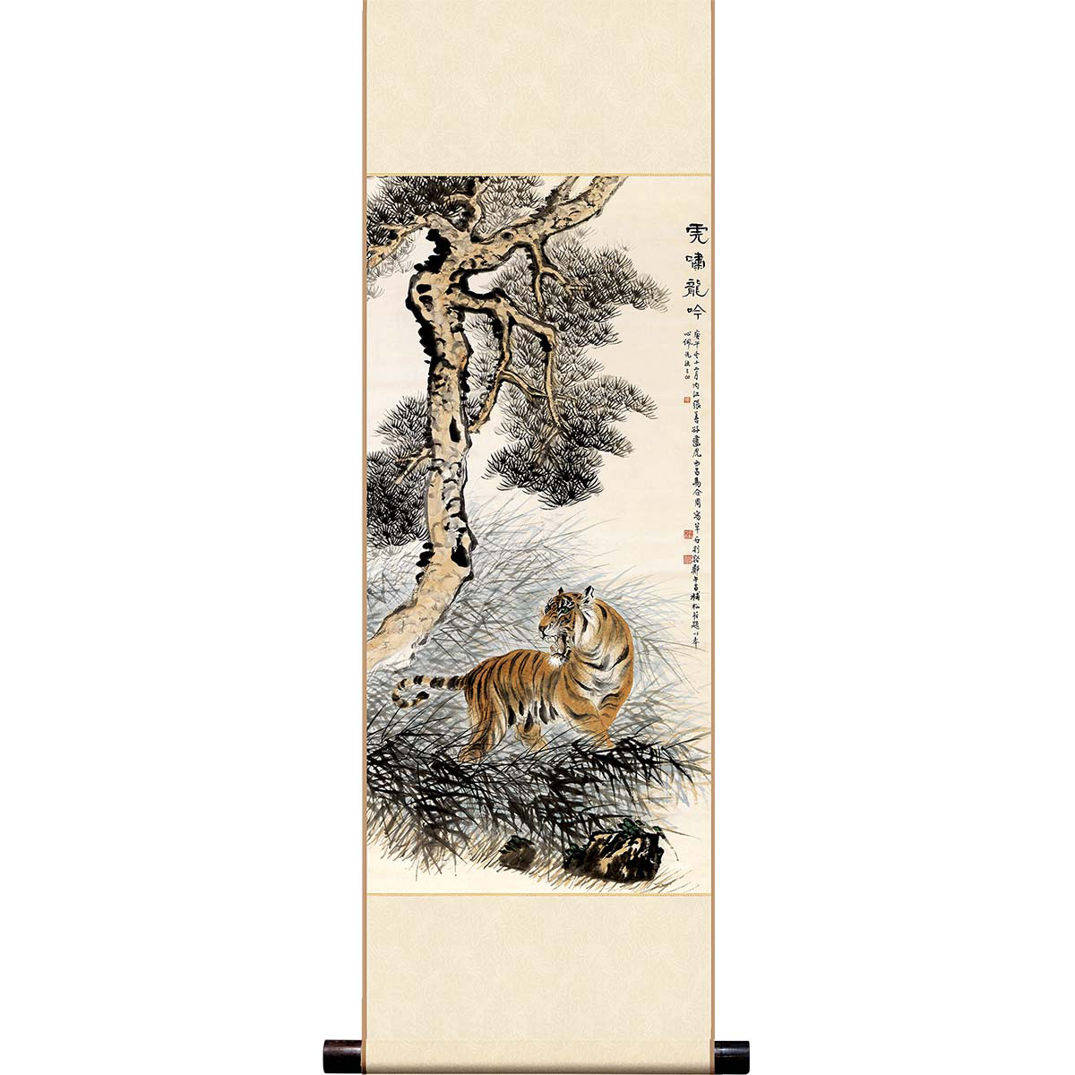 故宮精品網路商城- Mini直軸民國張善孖馬駘鄭昶合作虎嘯龍吟