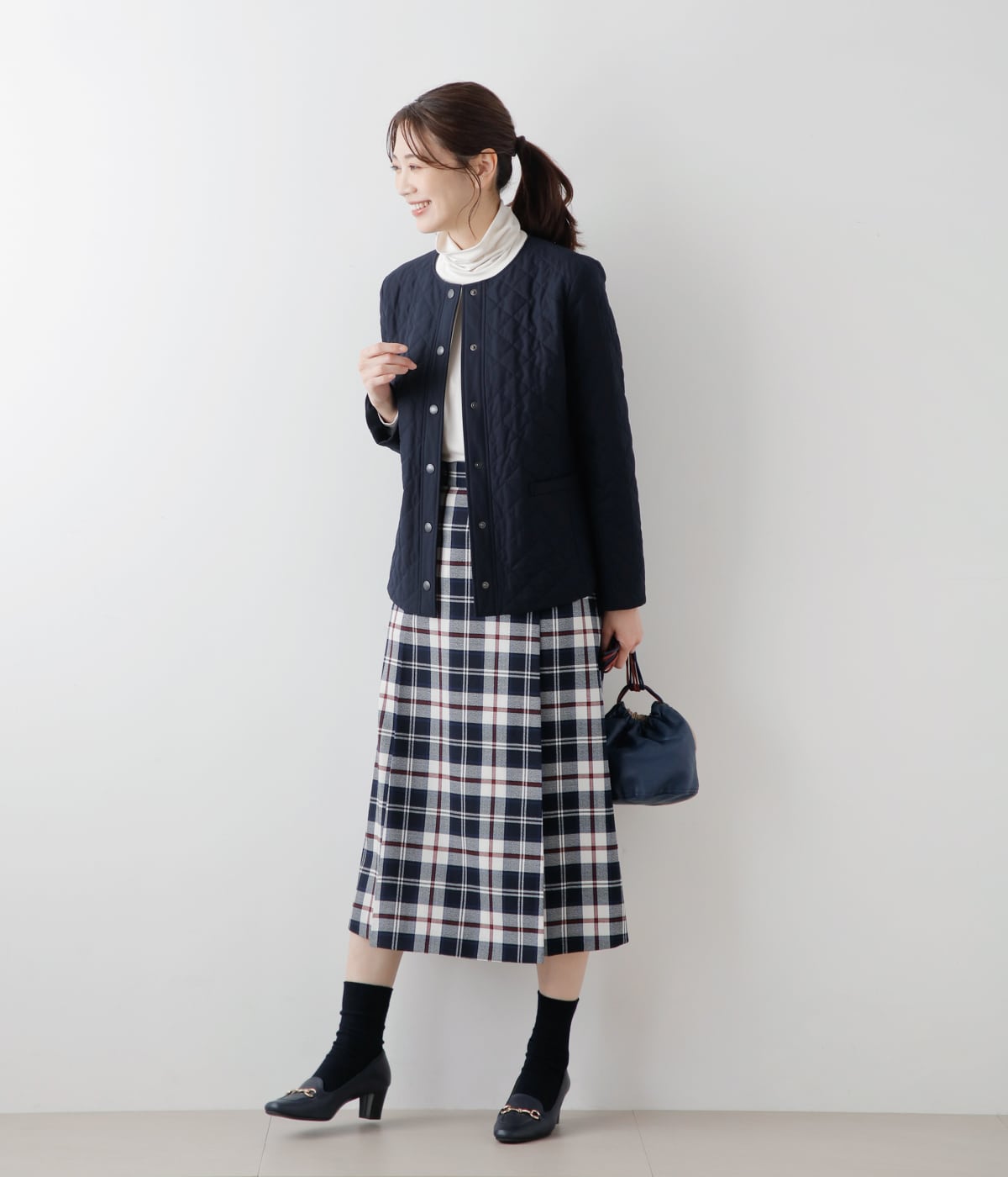 L】ニューヨーカータータンジョーゼット ラップ風スカート(54253624