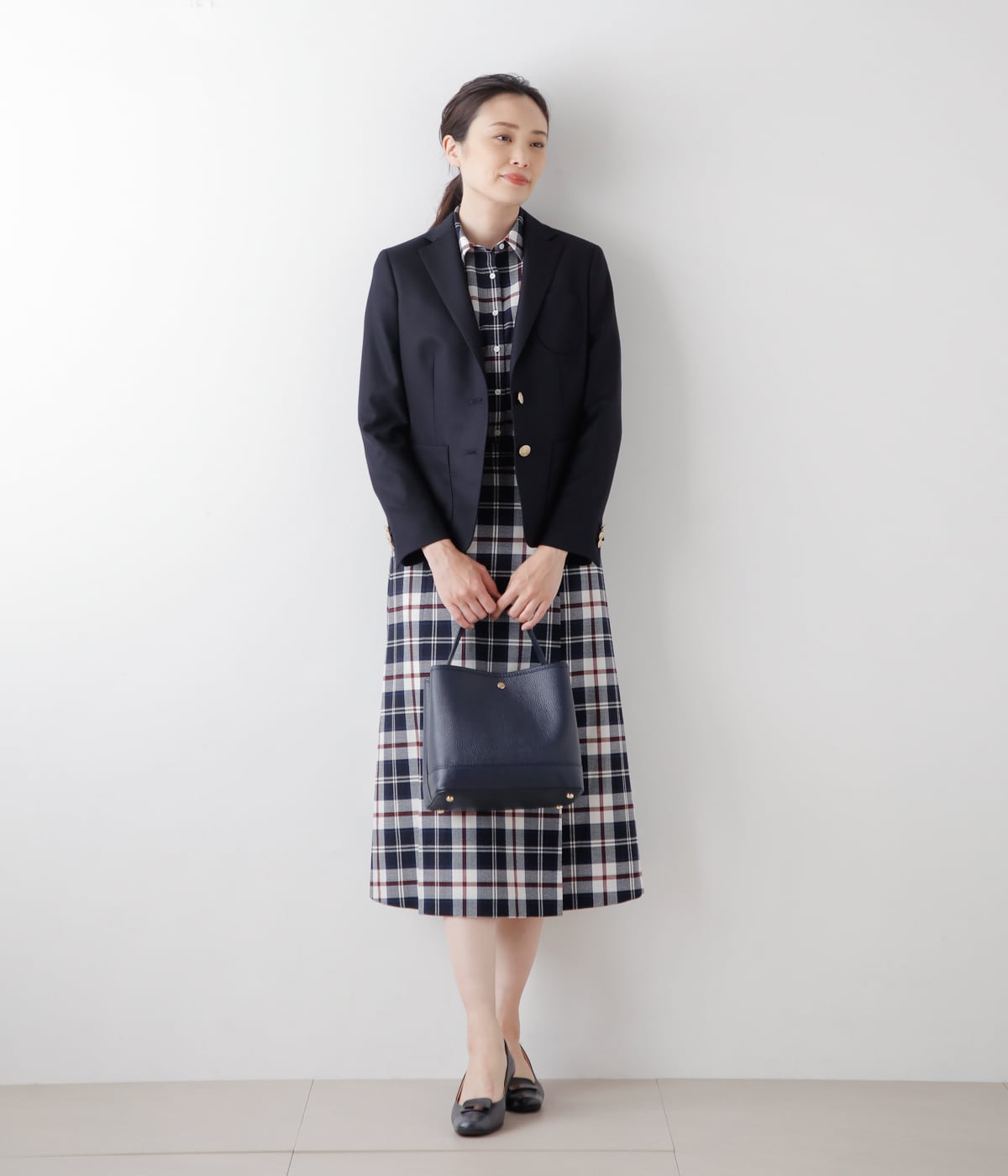 L】ニューヨーカータータンジョーゼット ラップ風スカート(54253624