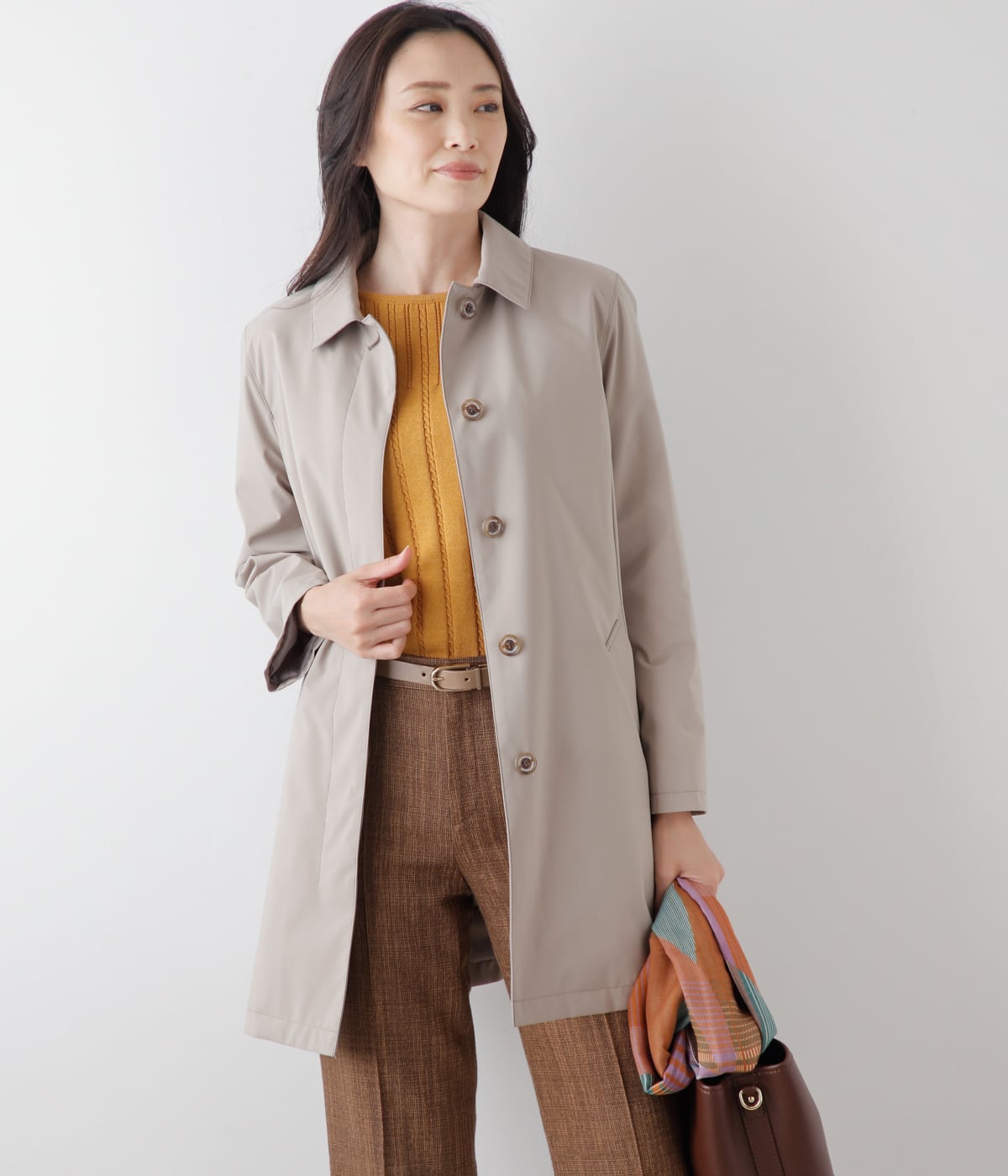 撥水・透湿・防風】NY ACTIVE ステンカラーコート(60553951-2024