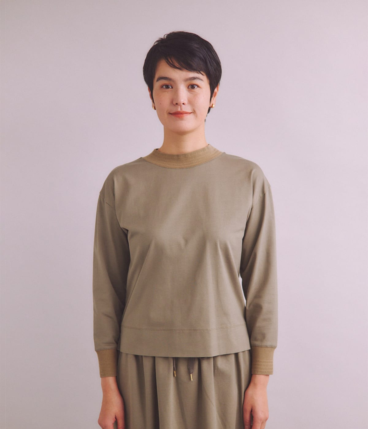 LOTUS×FRESCA］Jersey モックネックプルオーバー(37882892-2024