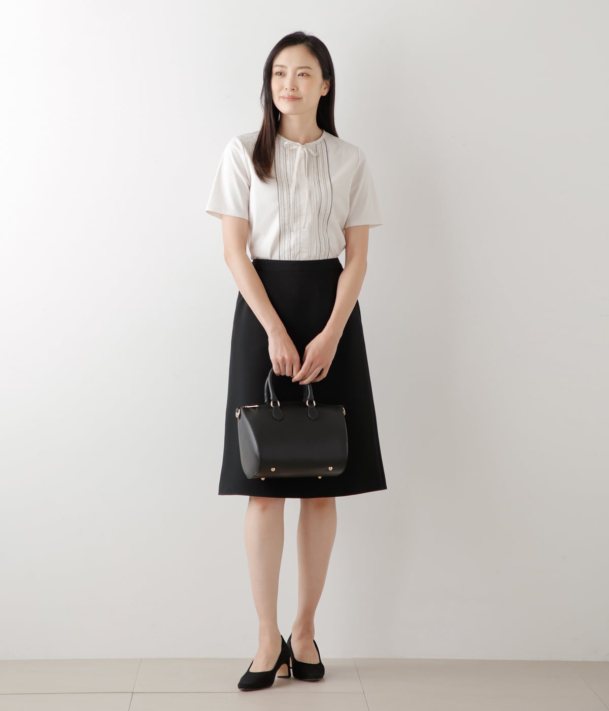 ウォッシャブル】ウォッシャブルWジョーゼット セミフレアスカート