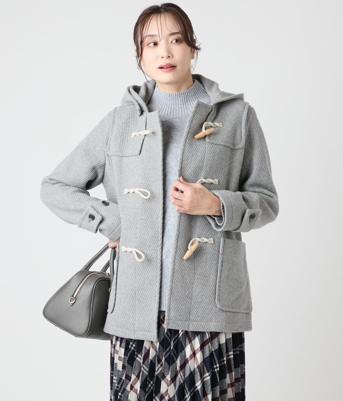 L】ウールバスケット ショートダッフルコート(79556450-2025