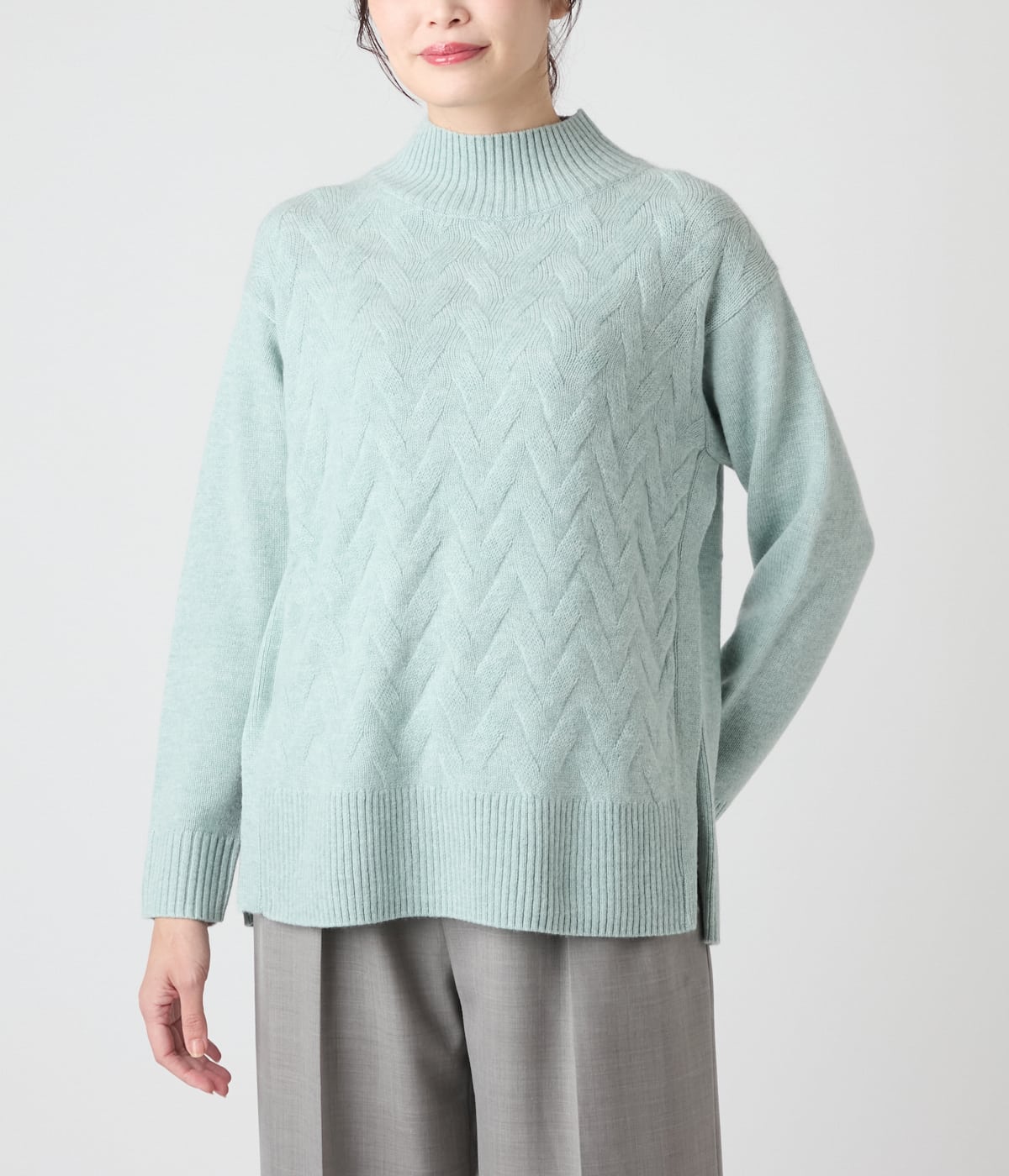 ウールカシミヤ ハイネックニットプルオーバー(71716913-2025