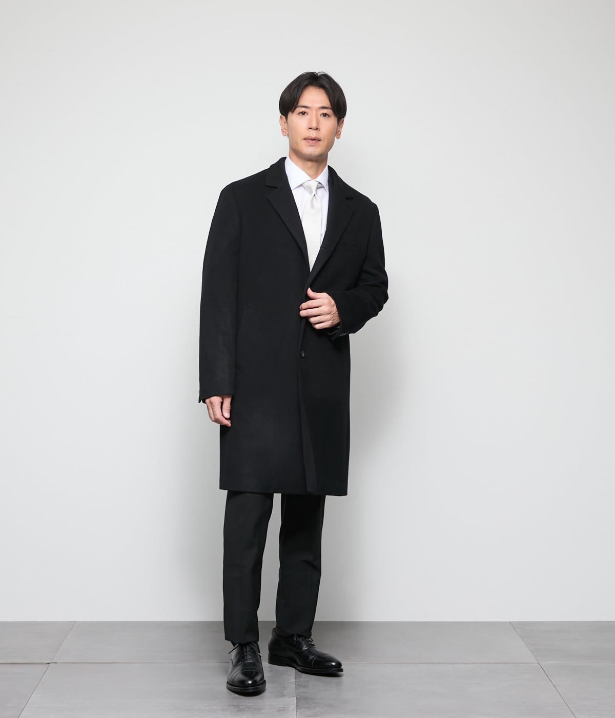 カシミヤビーバー コンバーチブルカラーコート(85336351-2025