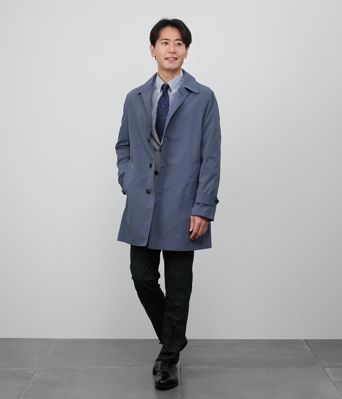 撥水・ストレッチ】スパンライクタイプライター ステンカラーコート